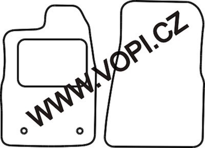 Autokoberce Ford Transit Custom dvojitá kabina přední koberce 2012 - Perfectfit (1472)